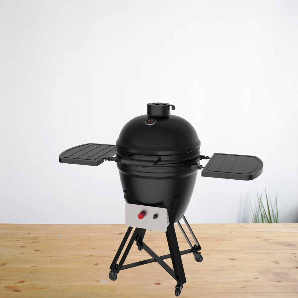 Charcoal & Gas Deluxe Combo Kamado Grill